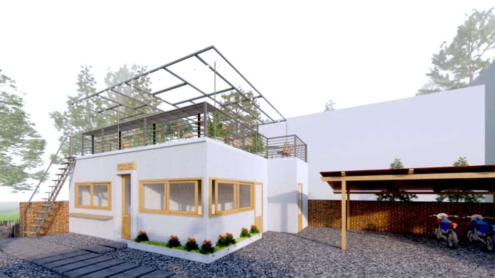 Thiết kế quán cafe đẹp ngang 4m