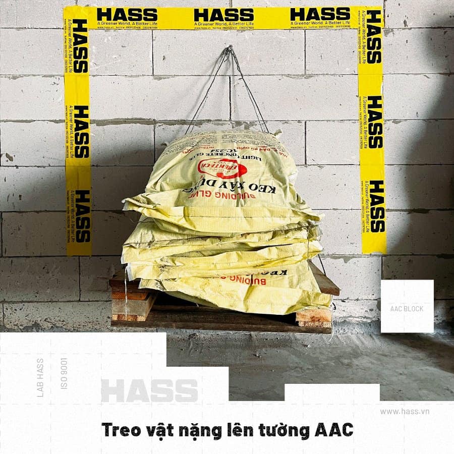 Gạch bê tông khí chưng áp treo vật nặng được không