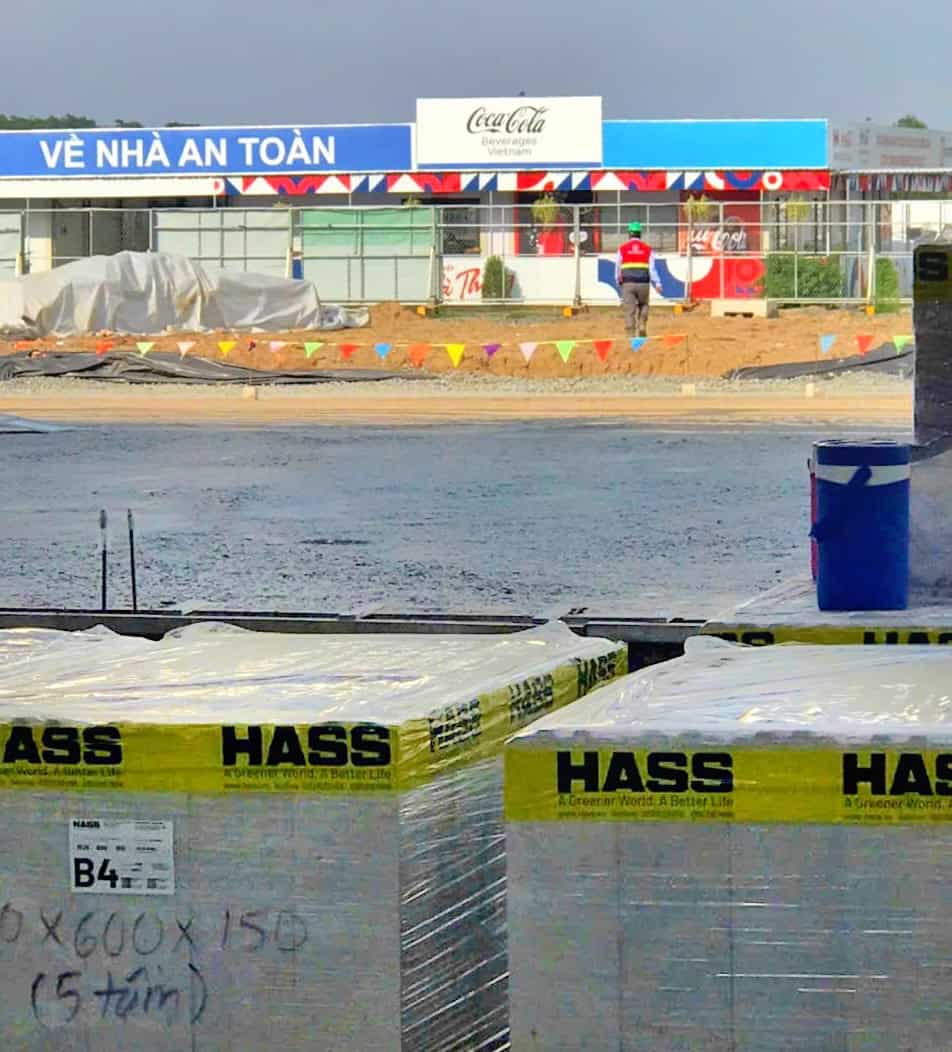 Tấm bê tông nhẹ ALC chống cháy của HASS tại nhà máy Cocacola