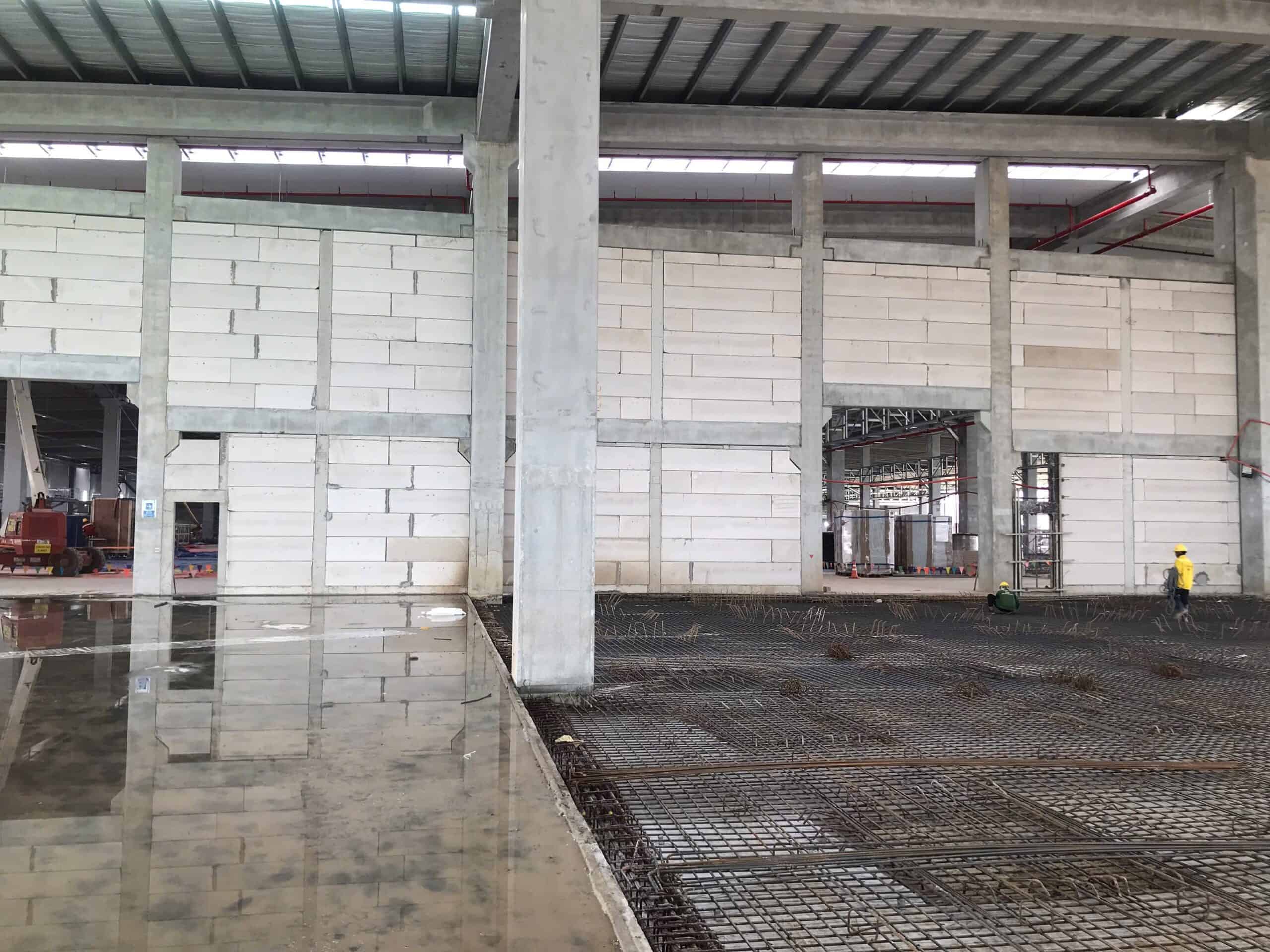 Tấm ALC của HASS được lắp thành tường chống cháy